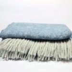 Plaid Blu  in pura lana  140x190 cm