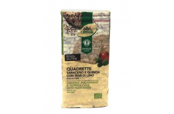 Quadrette di Grano Saraceno e Quinoa con Semi di Lino Bio - 130 gr